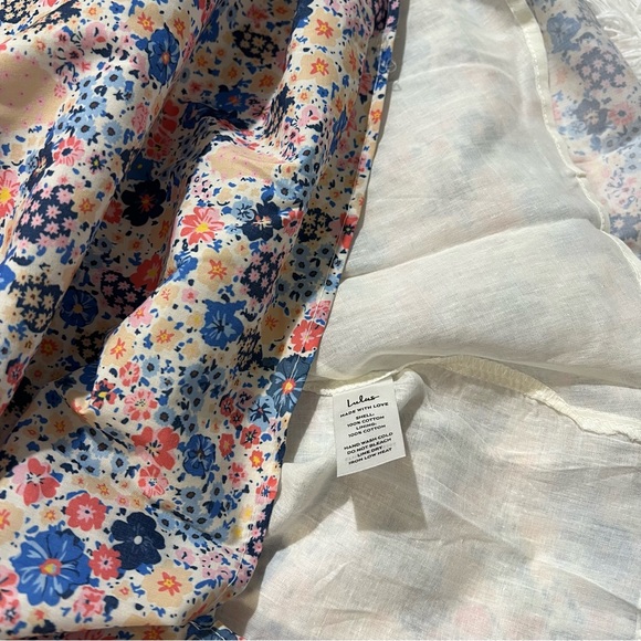 NWT LULUS Where The Wildflowers Are White Floral Print Tie-Back Mini Dress - Picture 5 of 10